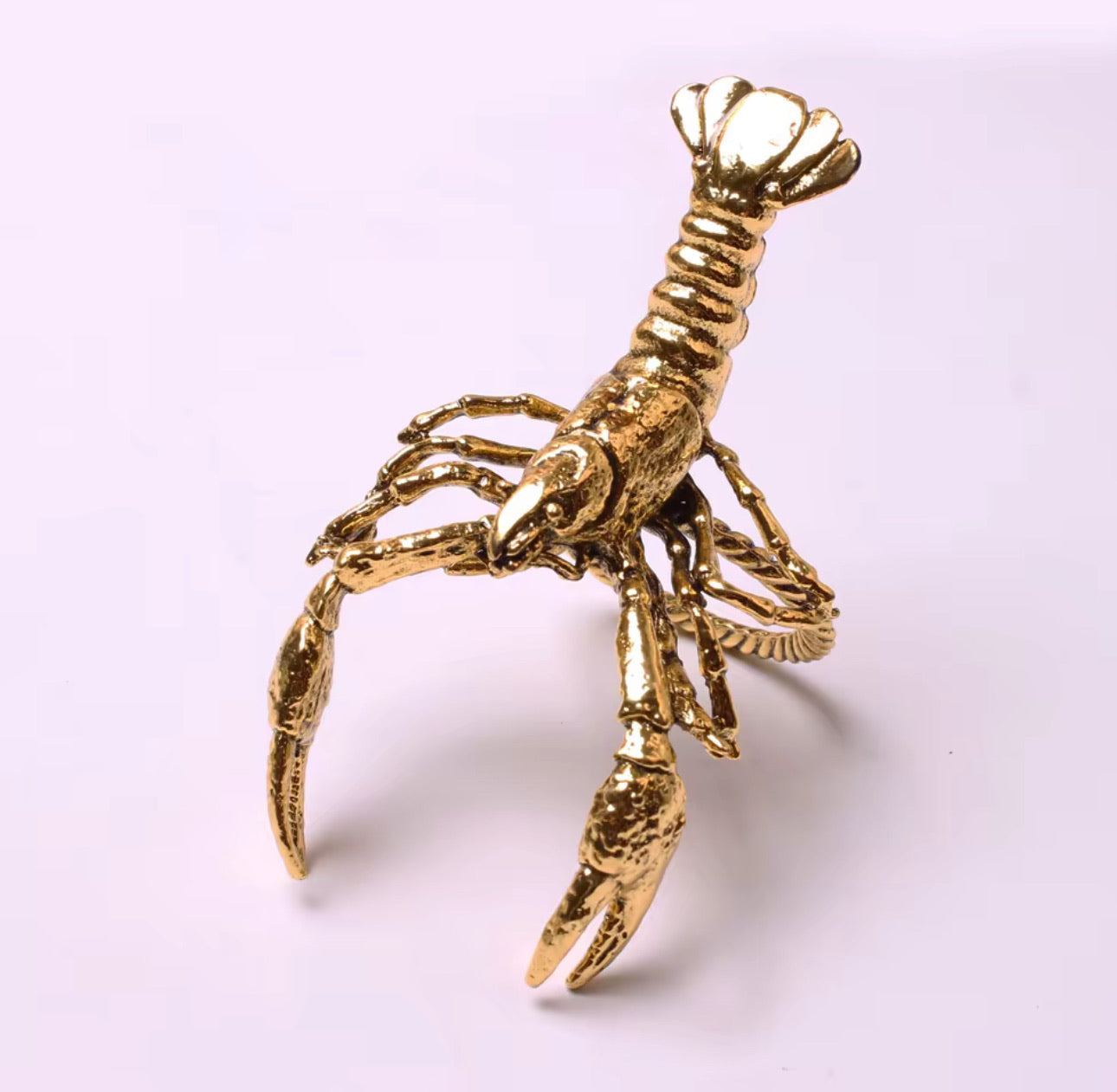 Luxe Lobsta - Antiqued Gold Lobster Napkin Rings (Set of 4)