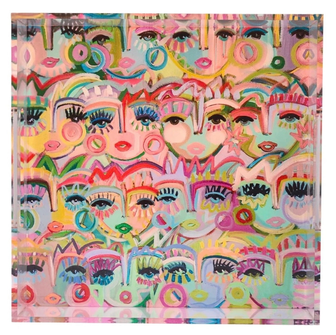 Cheeky Chicas Acrylic Tray by Windy O’Connor