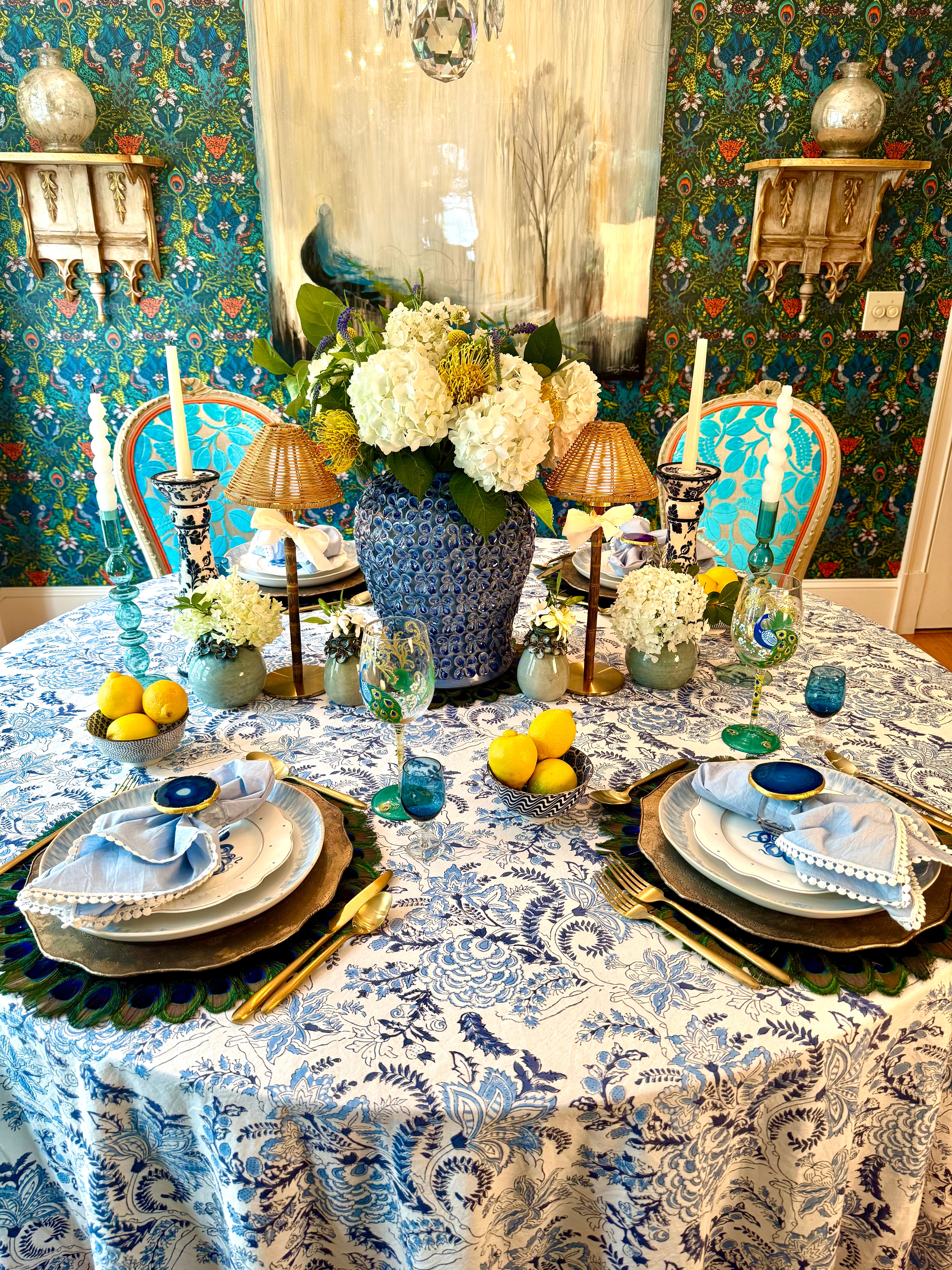 Natural Feather Peacock Placemat