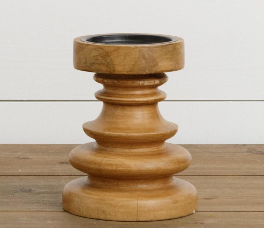 Turn Wood Candle Holder