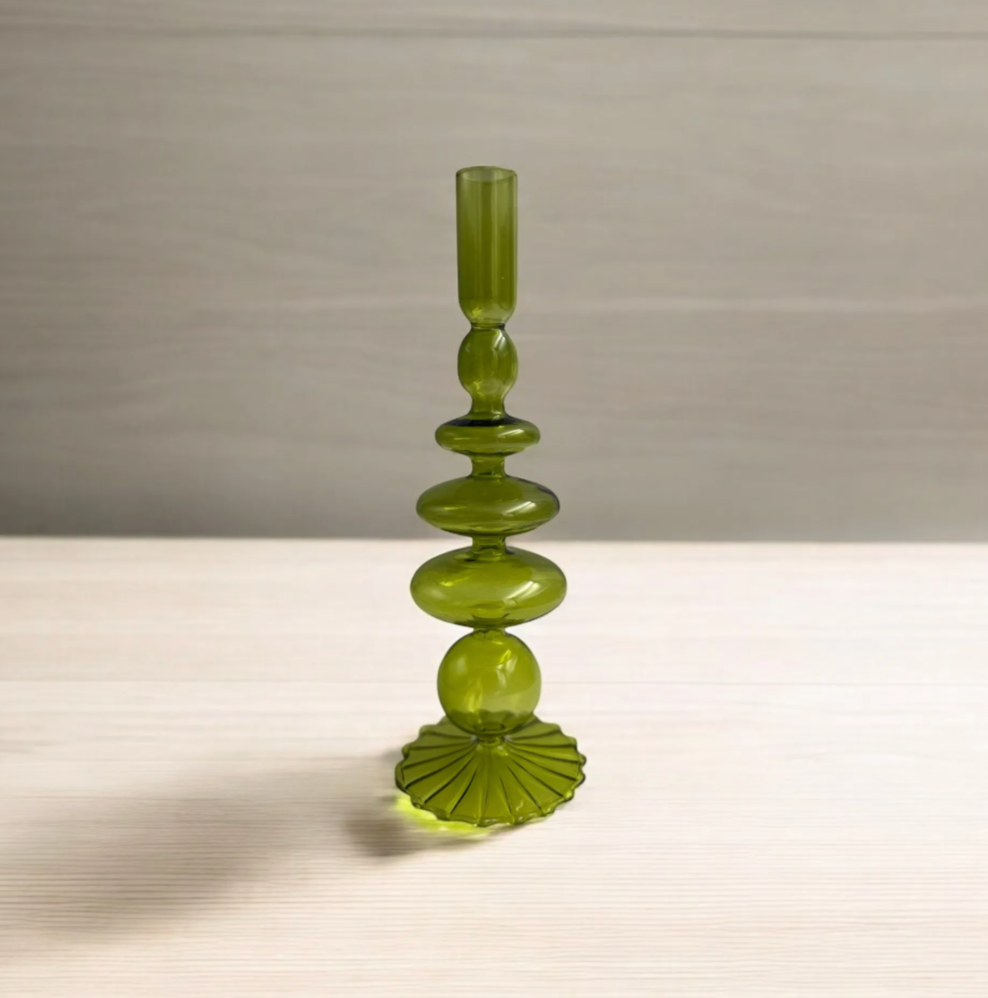 Light & Air Modern Glass Candle Holders