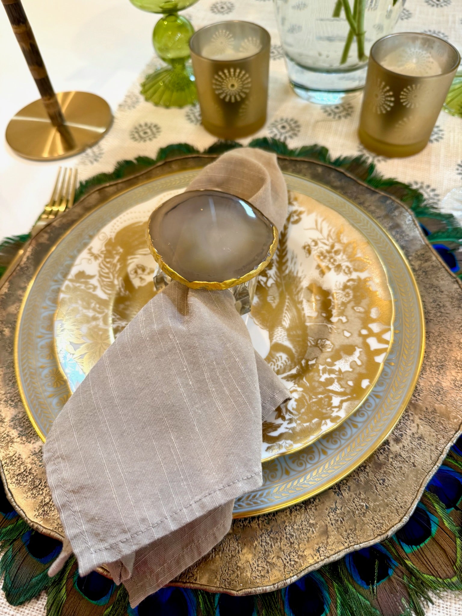 Guilded Quartz Napkin Ring