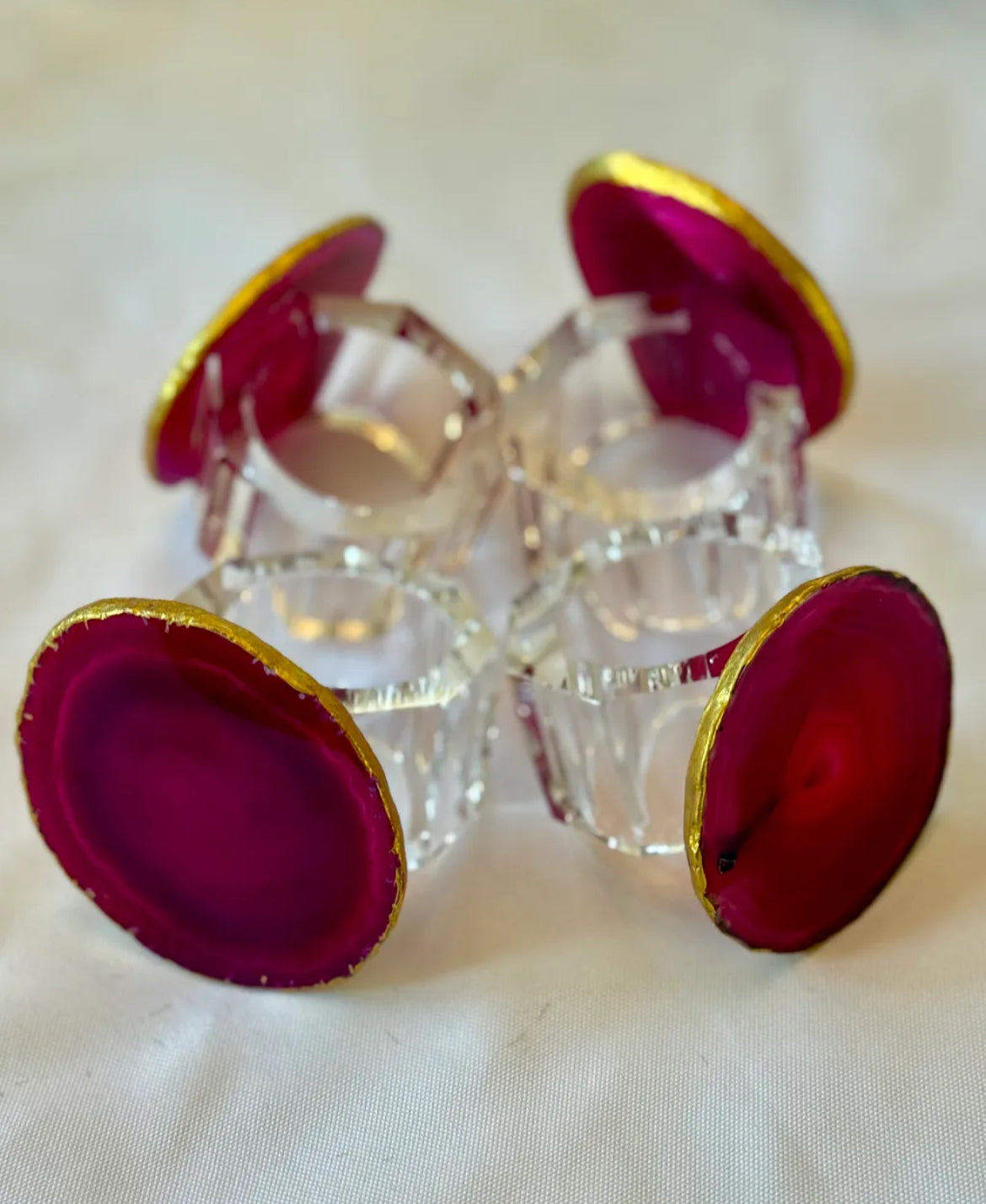 Guilded Quartz Napkin Ring