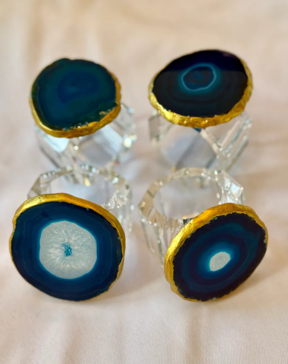 Guilded Quartz Napkin Ring