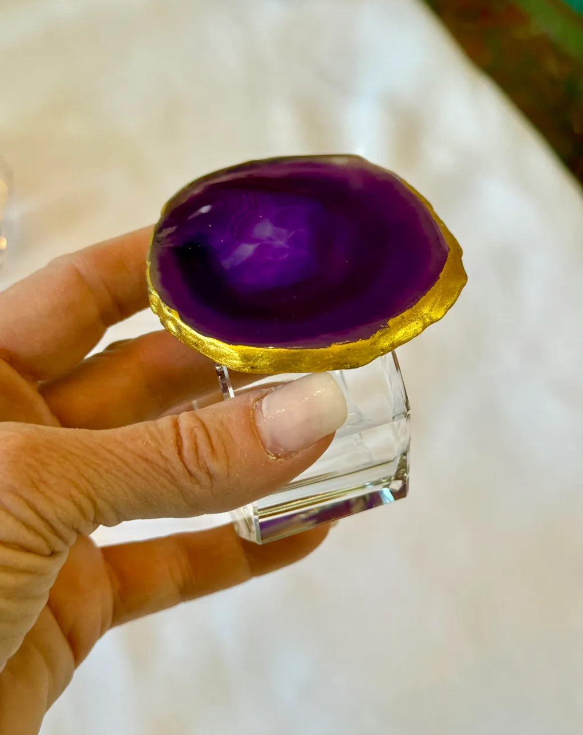 Guilded Quartz Napkin Ring
