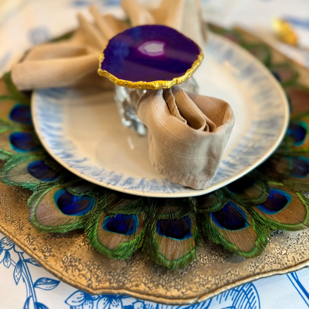 Natural Feather Peacock Placemat