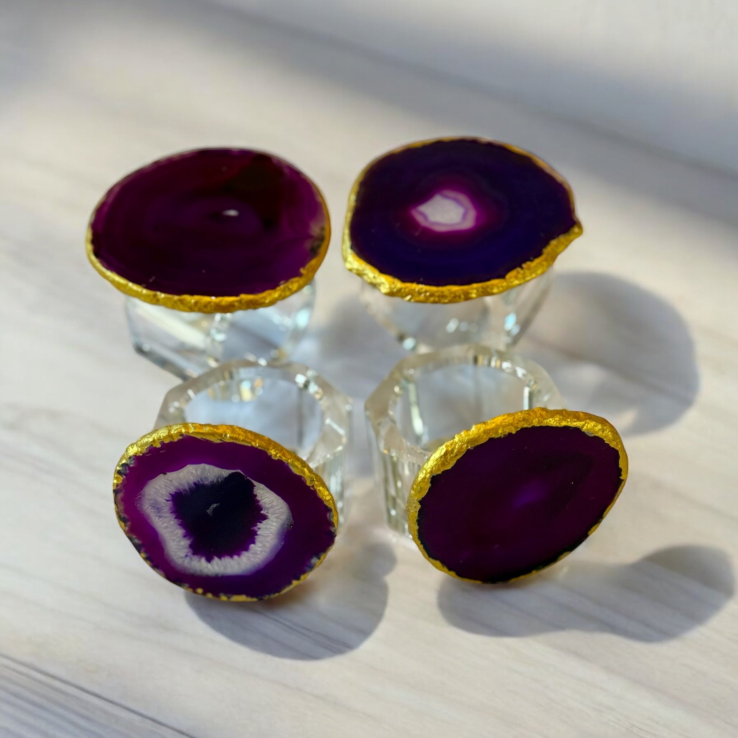 Guilded Quartz Napkin Ring