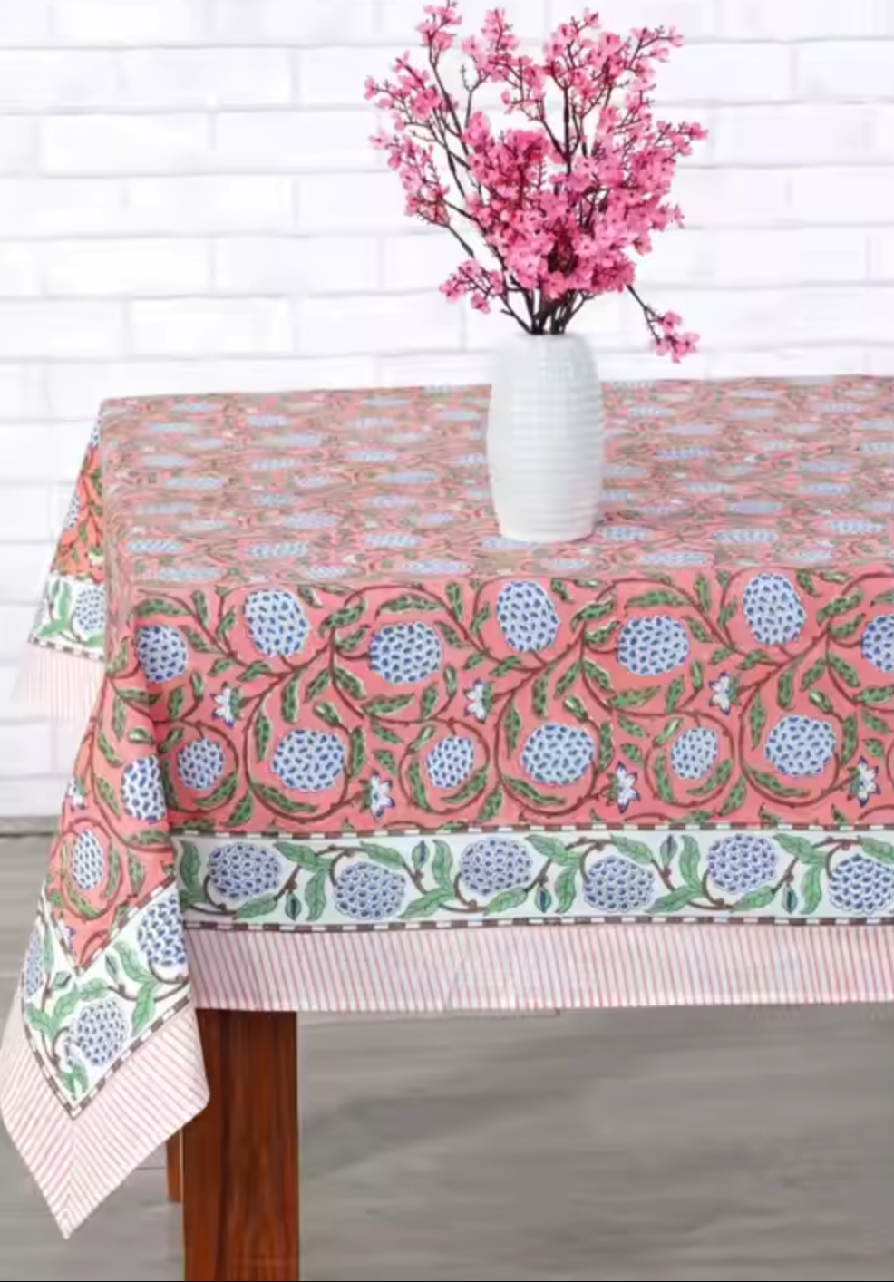 Coral Bloom Tablecloth