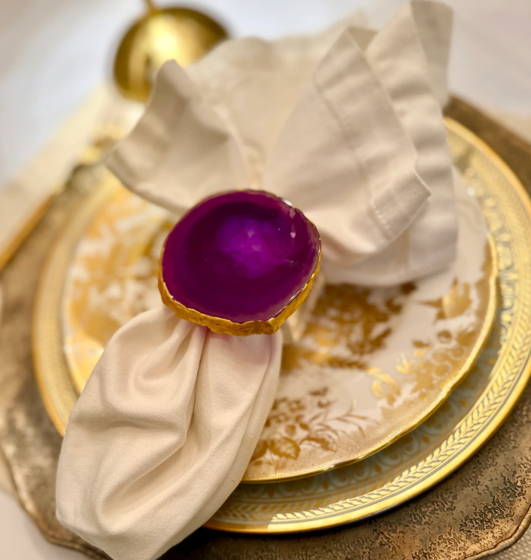 Guilded Quartz Napkin Ring