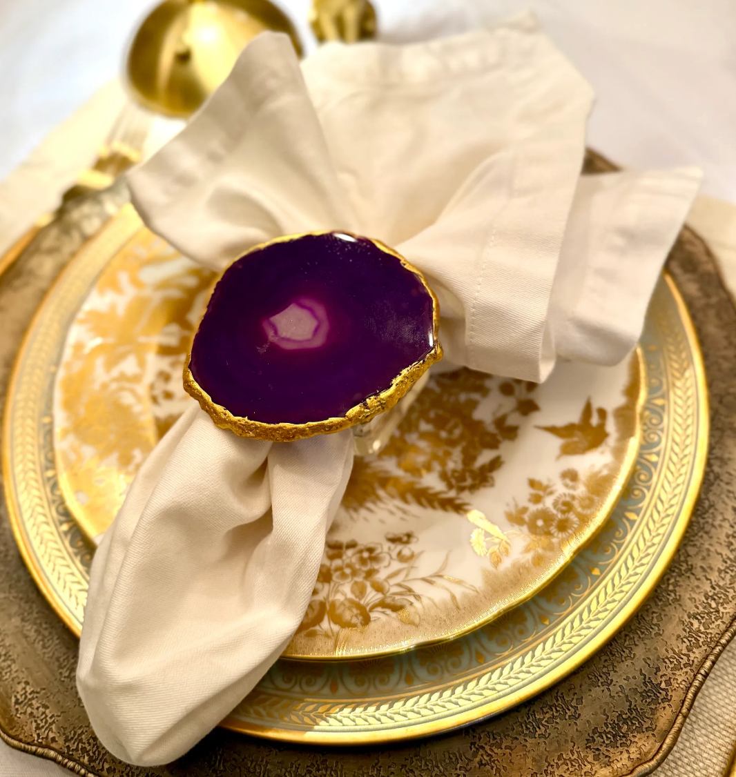 Guilded Quartz Napkin Ring