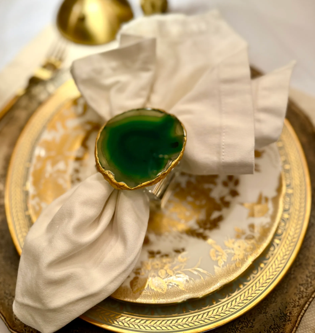 Guilded Quartz Napkin Ring